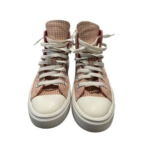 Converse Chuck Taylor All Star Platform Checkered Oat Milk/Rhubarb Sneakers